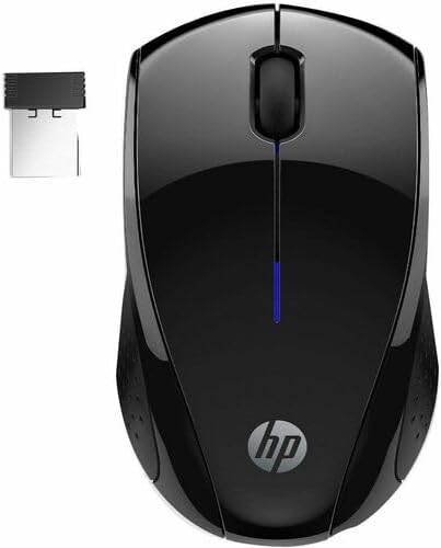 HP X3000 G3 Wireless Mouse - Black, 15-Month Battery, Side Grips for Control, Travel-Friendly, Blue LED, Powerful 1600 DPI Optical Sensor, Compatible with Wins PC/Laptop, Mac, Chromebook (683N7AA)