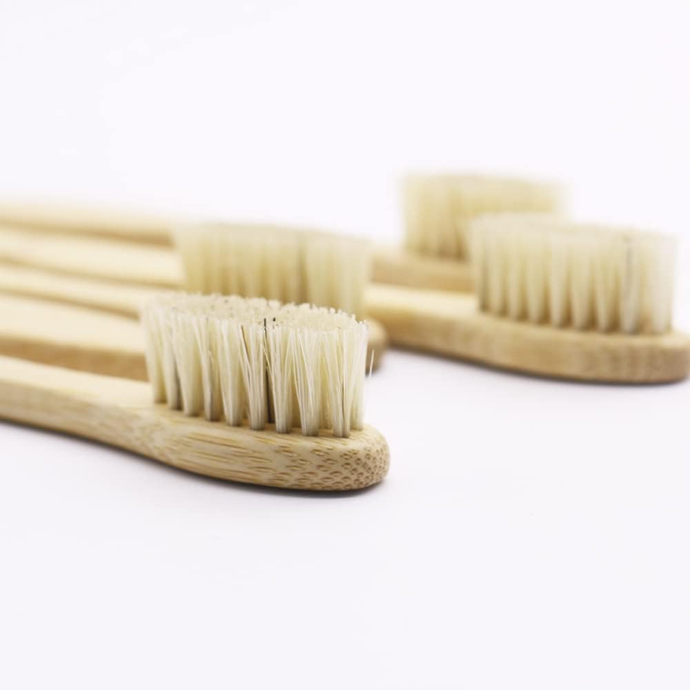 Bamboo Toothbrush Boar Bristles 100% Biodegradable and Natural 8 Pieces of One Pack