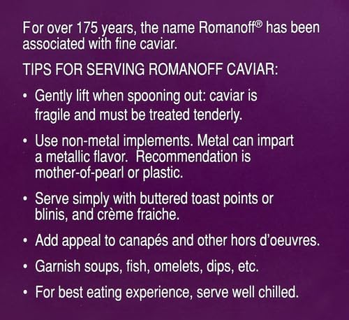 Romanoff Caviar Black Lumpfish, 2 oz, Whole