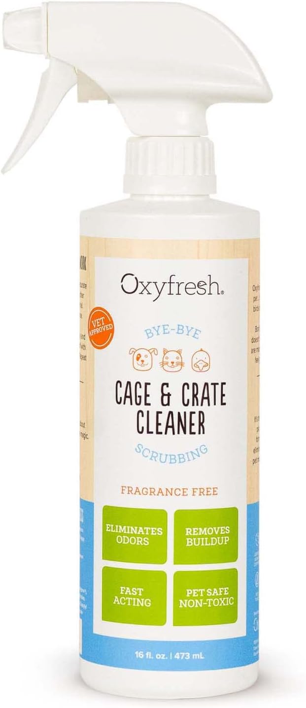 Oxyfresh Premium Crate & Cage Cleaner – Professional Dog Crate & Small Animal & Bird Cage Odor Eliminator – Quickly Cleans, Removes Poop & Deodorizes Pet Odors – Safe & Bleach Free - Cart Shape