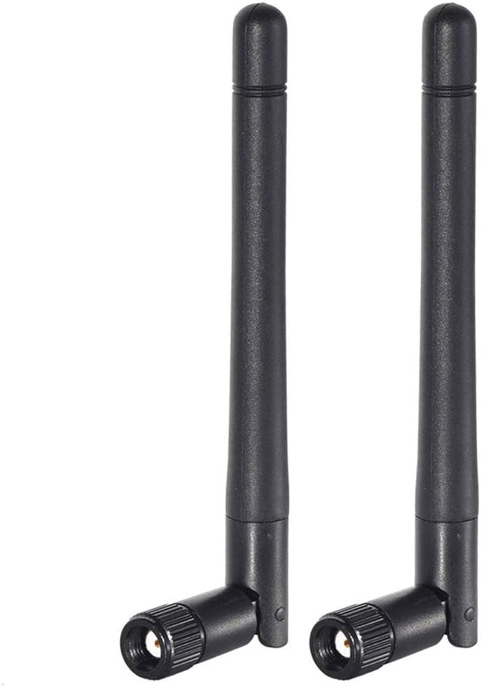 Bingfu Dual Band WiFi 2.4GHz 5GHz 5.8GHz 3dBi MIMO RP-SMA Male Antenna (2-Pack) for WiFi Router Wireless Network Card USB Adapter Security IP Camera Video Surveillance Monitor