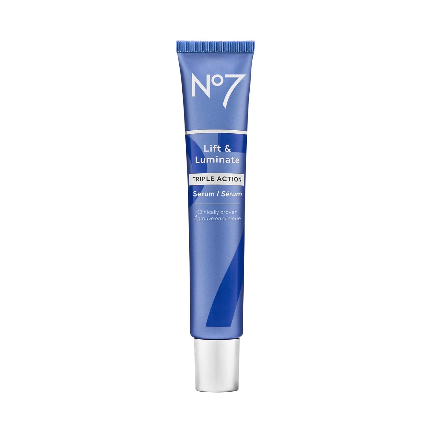 No7 Lift & Luminate Triple Action Face Serum - Collagen Peptide Anti-Wrinkle + Brightening Emblica & Vitamin C Serum + Pro Retinol Skin Firming Hyaluronic Acid & Hibiscus (50ml)