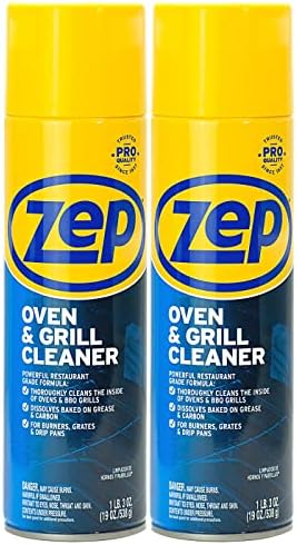 Zep Heavy-Duty Oven and Grill Cleaner - 19 oz (Case of 2) ZUOVGR19 - Dissolves Grease on Contact, on Burners, Grates and Drip Pans