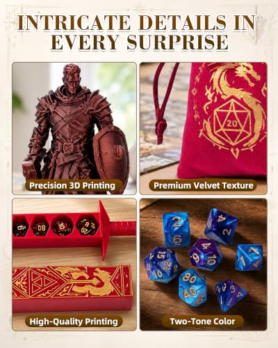 Dnd Dice Advent Calendar 2026 for Teens & Adults, 24pcs RPG Christmas Gift