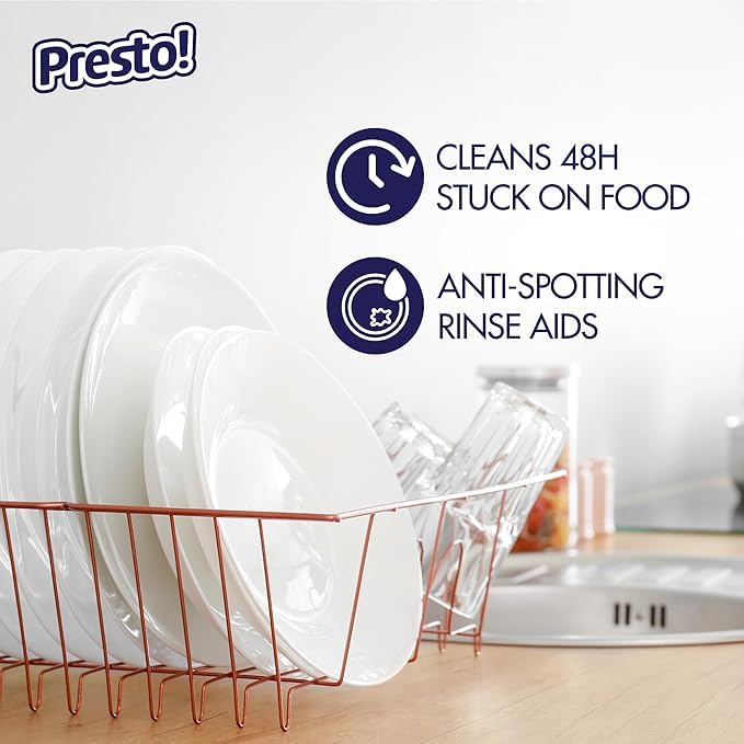 Presto! Triple Action Dishwasher Pacs, Anti-spotting, Fresh Scent, 70 Count