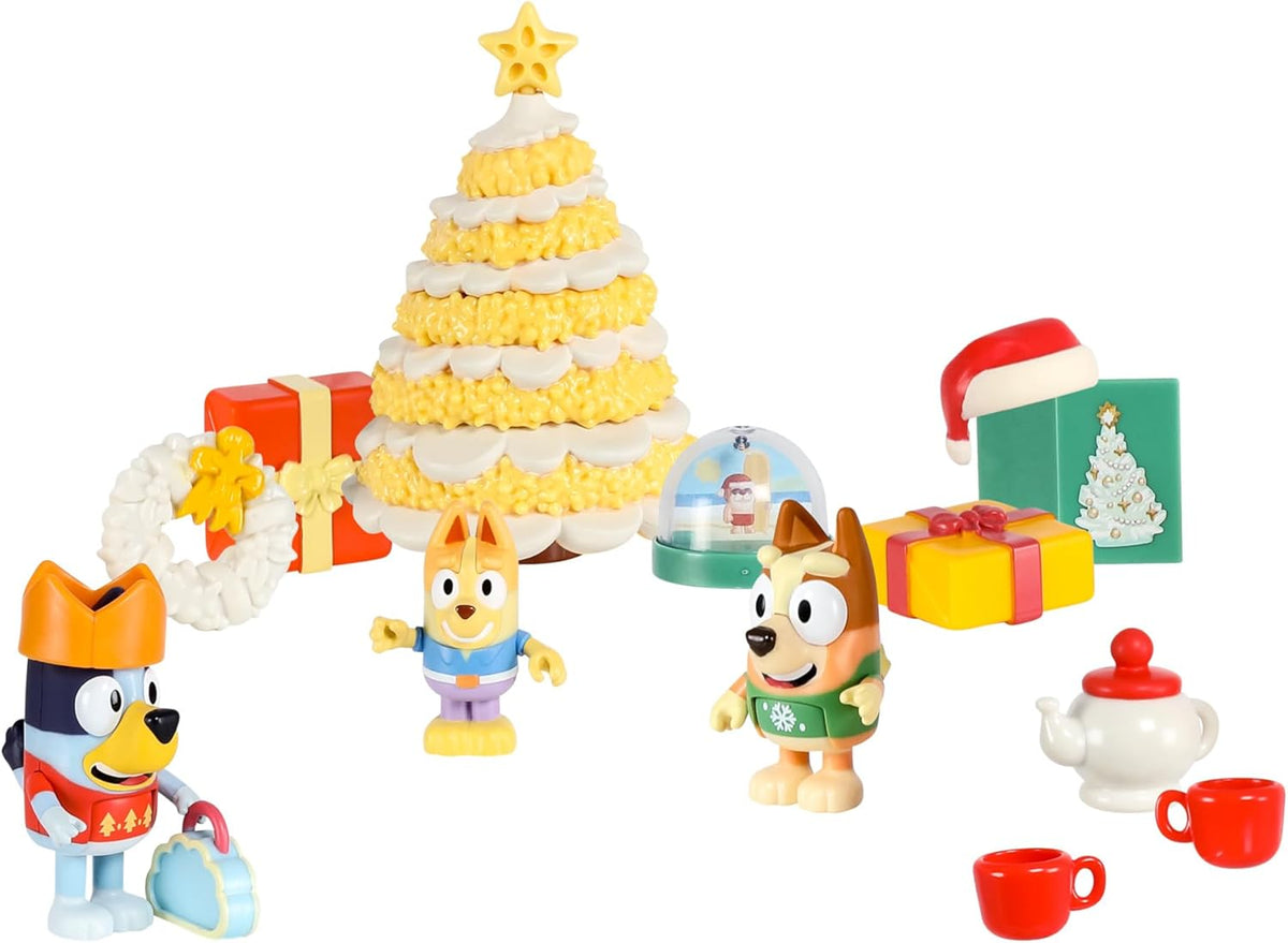 Bluey Toys for Girls and Boys, 24 Days of Surprises, Kids Advent Calendar w/Accessories, Stickers & Mini Christmas Tree