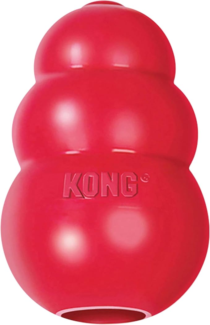 KONG Classic Stuffable Dog Toy - Fetch & Chew Toy for Dogs - Treat-Filling Capabilities & Erratic Bounce for Extended Play Time - Durable Natural Rubber Material - for Medium Dogs