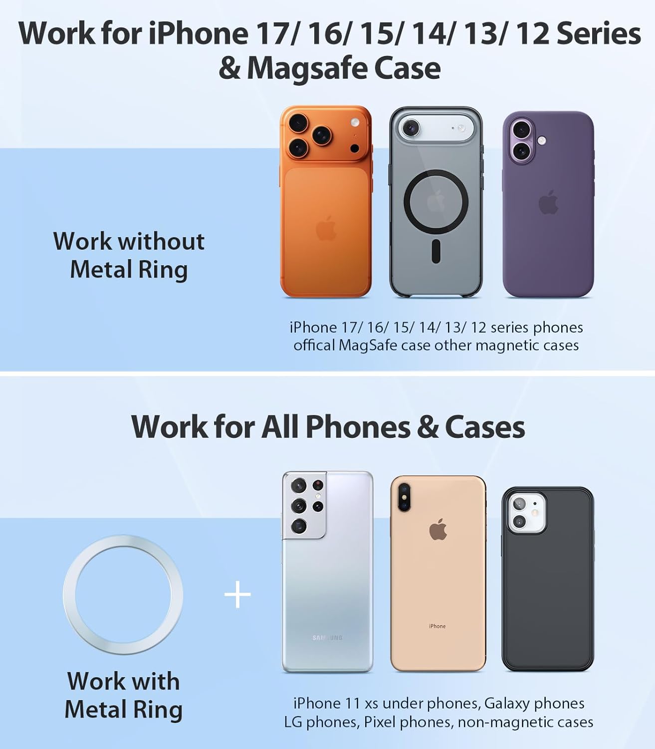 VICSEED for MagSafe Car Mount Upgraded Strongest Magnet Power Magnetic Phone Holder for Car Vent 360 Adjustable Magnetic Car Phone Holder Mount for iPhone 17 Pro Max 16 15 14 13 12 Plus Mini