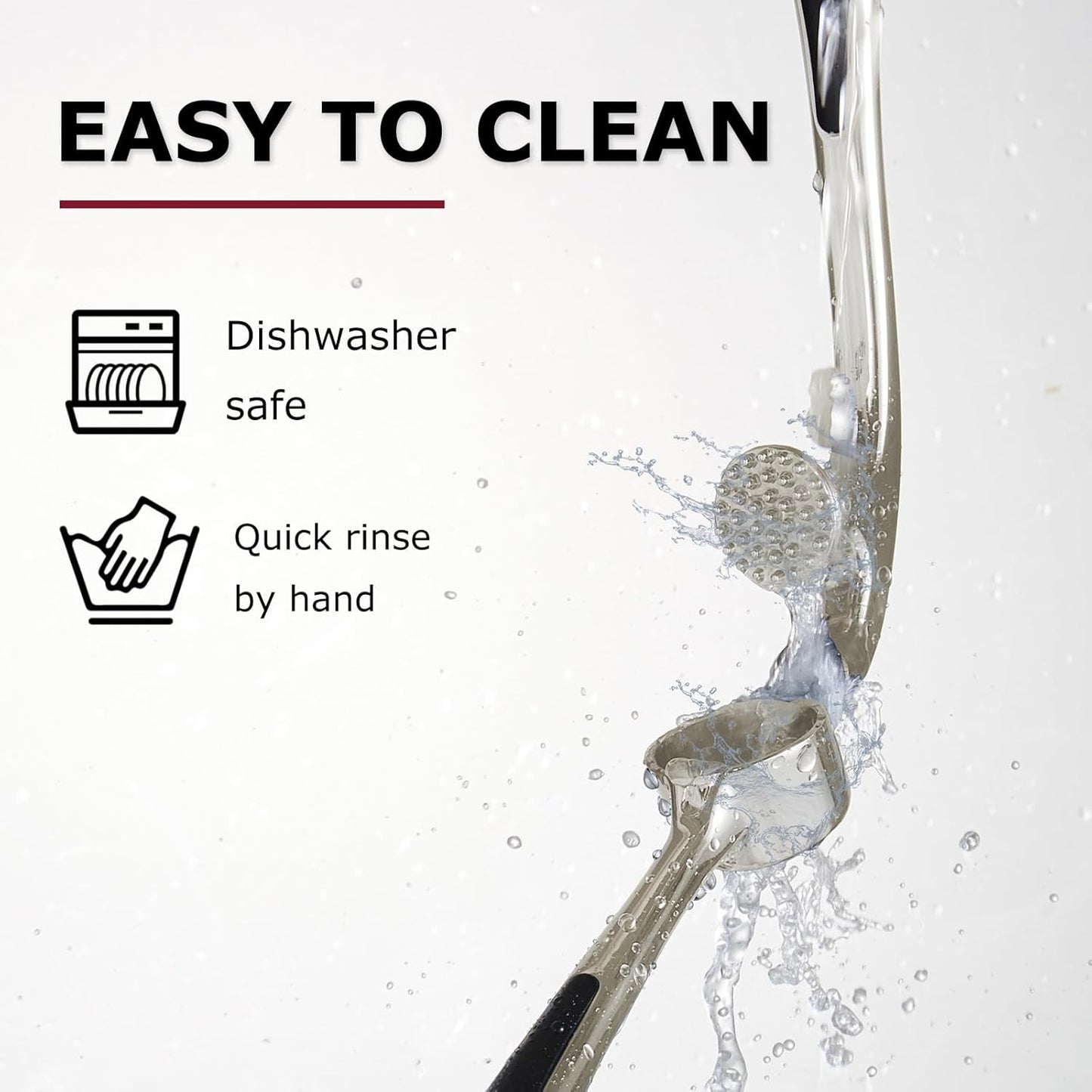 Kitessensu High Effective Garlic Press With Studs, Heavy Duty Garlic Mincer, Easy to Squeeze and Clean, Rust Proof & Dishwasher Safe, Ginger Crusher- Imperial Silver