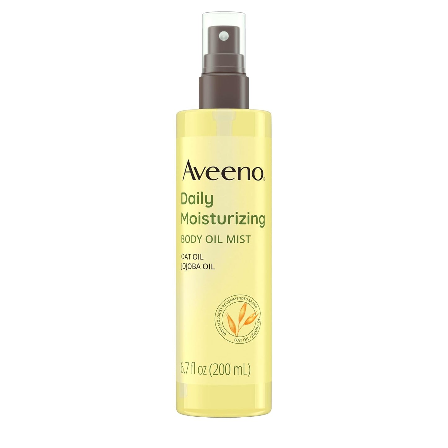 Aveeno Daily Moisturizing Dry Body Oil Mist with Oat and Jojoba Oil for Dry, Rough Sensitive Skin, Nourishing & Hypoallergenic Body Spray, Paraben-, Silicone- & Phthalate-Free, 6.7 fl. oz