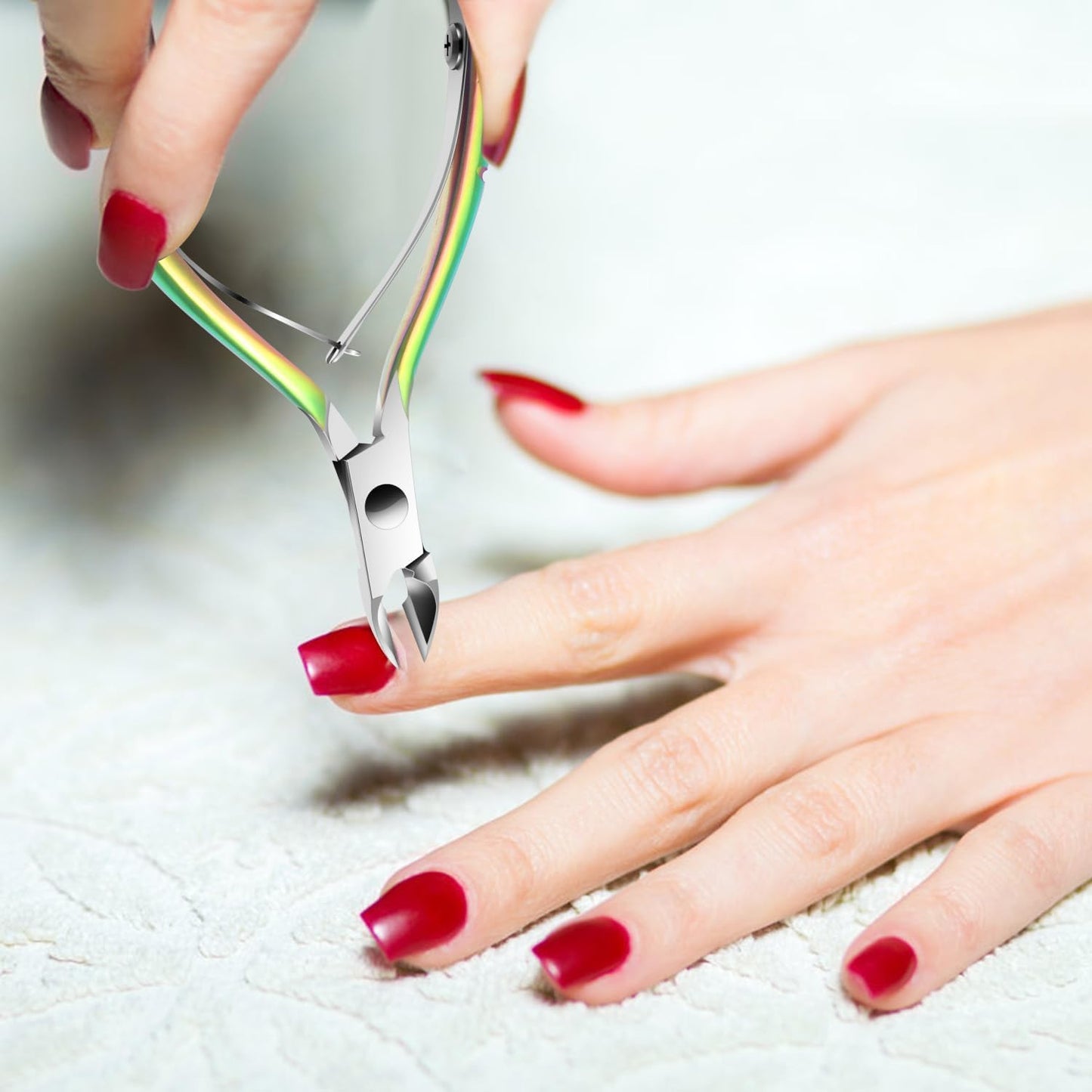 Cuticle Trimmer Cuticle Remover with Cuticle Pusher, XUNXMAS Professional Stainless Steel Durable Pedicure Manicure Tools Cutter Nipper Scissor Clipper for Fingernails and Toenails Dead Skin