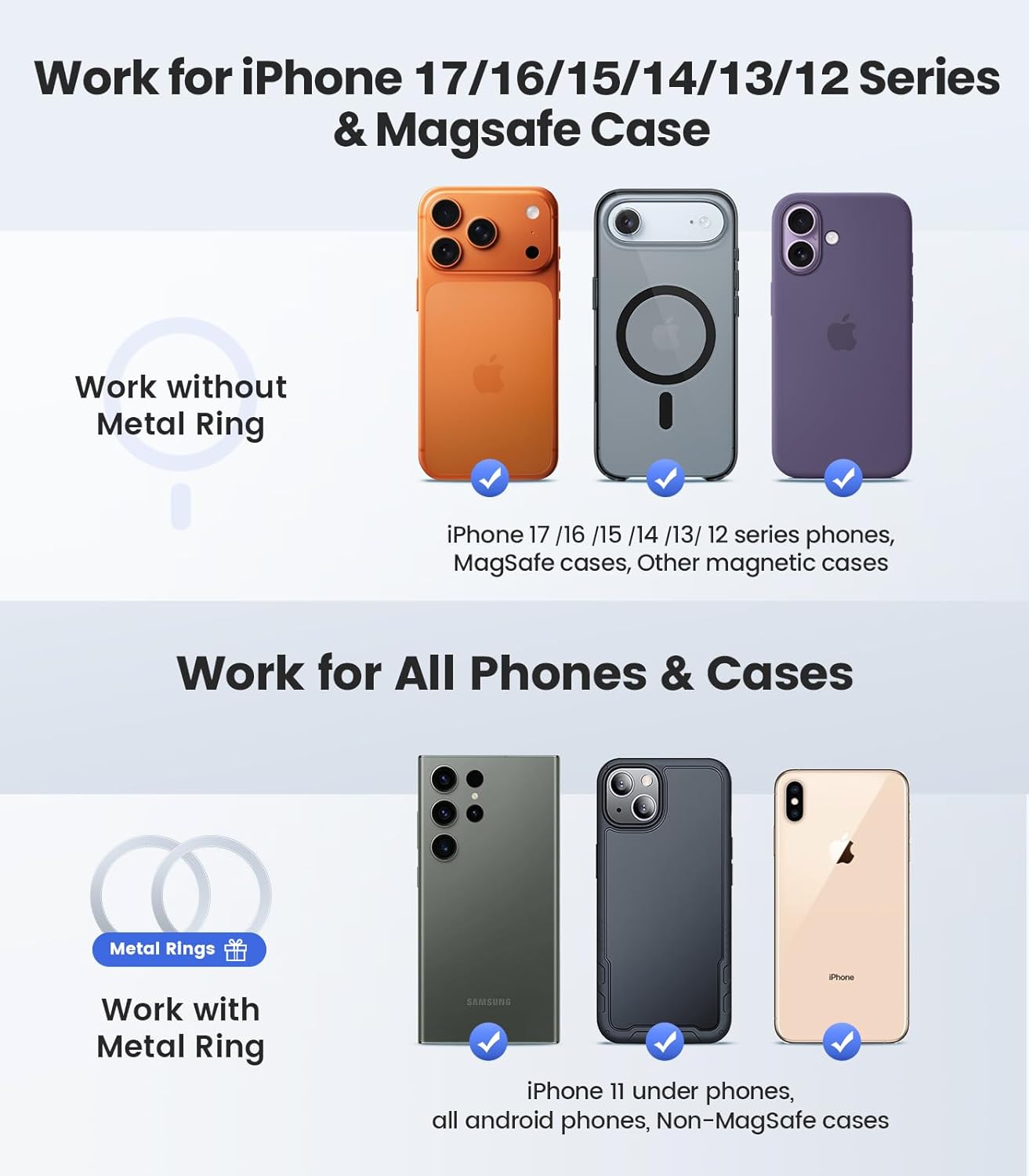 VICSEED Tesla Phone Mount Strongest Magnet Power Foldable Hidden Tesla Phone Holder Fit for All Phone, Tesla Model 3 Model Y for MagSafe Car Mount, Tesla Model 3 Accessories, Tesla Model Y Accessories