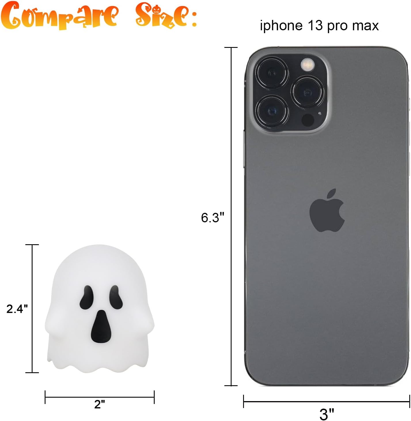 DRomance Halloween Ghost Lights Flameless Candles Battery Operated with Remote and Timer 6 Pack Spooky White LED Votive Candles Dimmable Light Halloween Indoor Decoration(2 x 2.4 Inches)