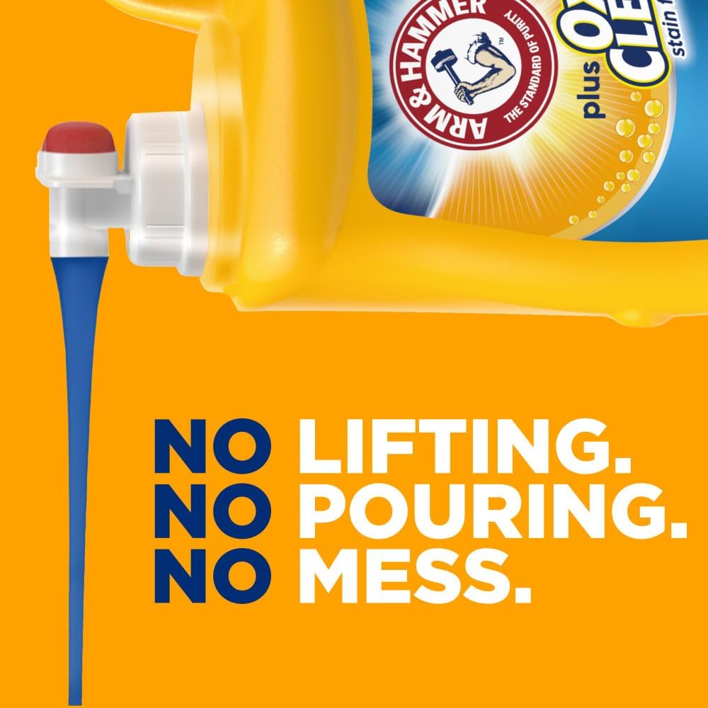 Arm & Hammer Plus OxiClean Fresh Scent, 128 Loads Liquid Laundry Detergent, 166.5 Fl oz