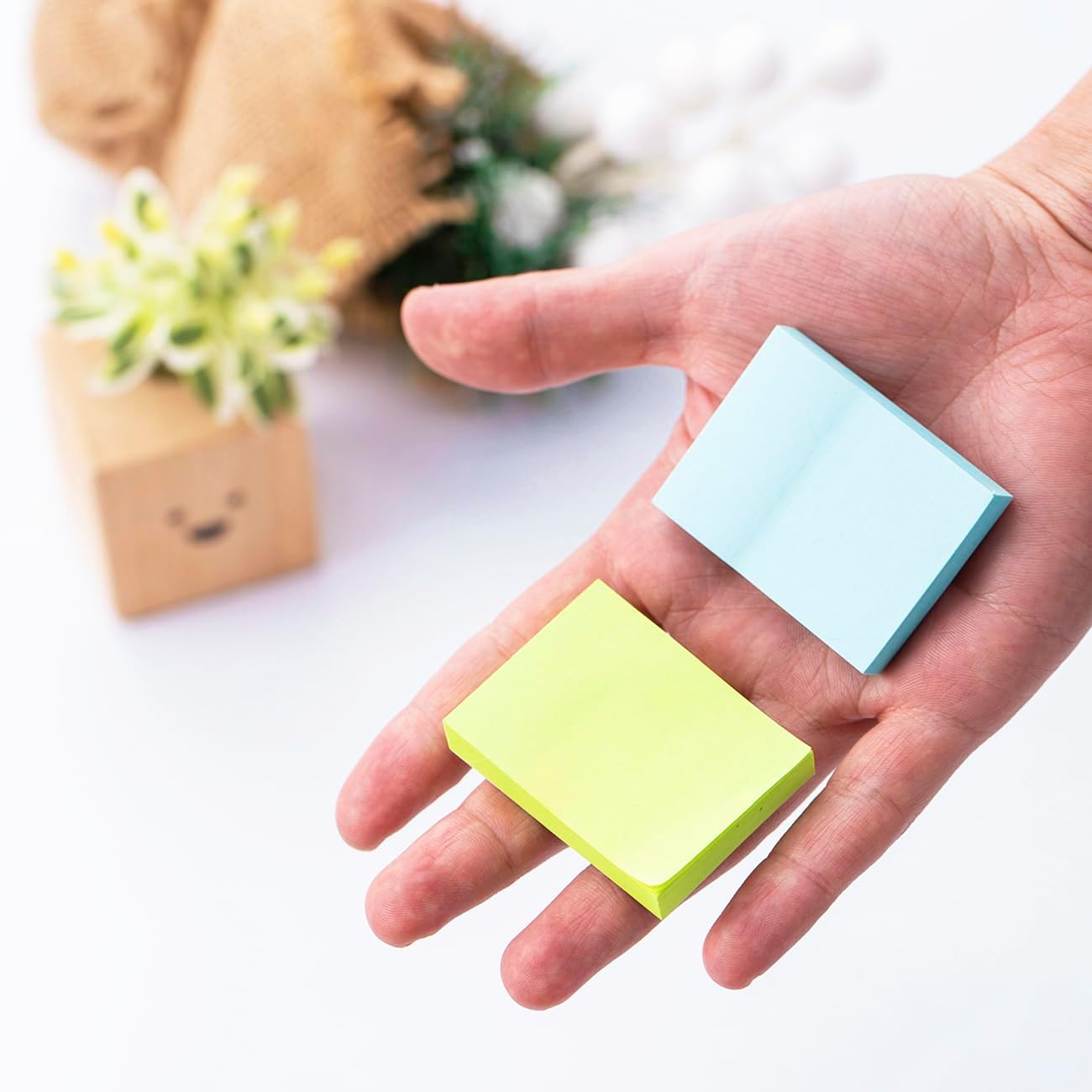 (50 Pads) Sticky Notes 1.5x2, 10 Colors Self Sticky Notes, Sticky Pads, Recyclable, Self-Stick Pads, Easy to Post for Home, Office, Notebook