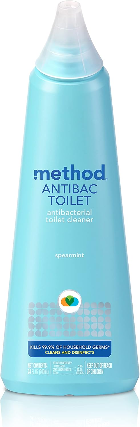 Method Antibacterial Toilet Bowl Cleaner, Spearmint, Kills 99.9% of Household Germs, 24 Fl Oz
