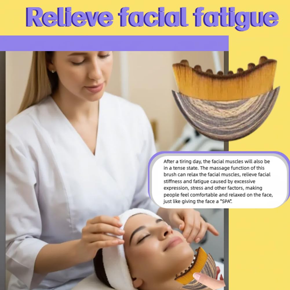 1/2 PCS Lymphatic Contour Face Brush for Sculpting – Anti-Puffiness, Detox & Lift, Improves Skin Glow & Absorption