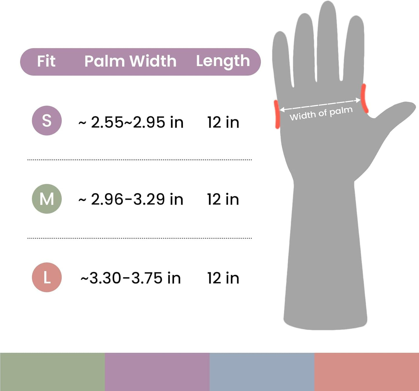 Rubber Cleaning Gloves for Dishwashing, 4 Pairs Reusable Kitchen Gloves for Washing Dishes and Household Cleaning, Colorful Dish Gloves with Flocked Lining and Non-Slip Grip, Pefect for Woman Men - M