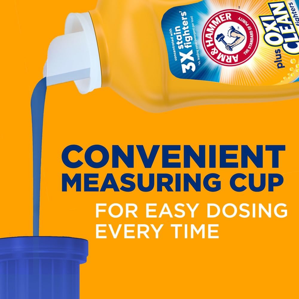 ARM & HAMMER Plus OxiClean Clean Meadow, 77 Loads Liquid Laundry Detergent, 100.5 fl oz
