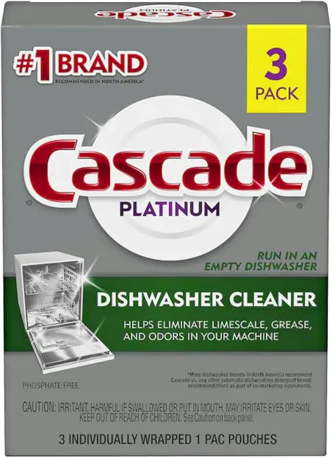 Cascade Platinum Dishwasher Cleaner, 3 count