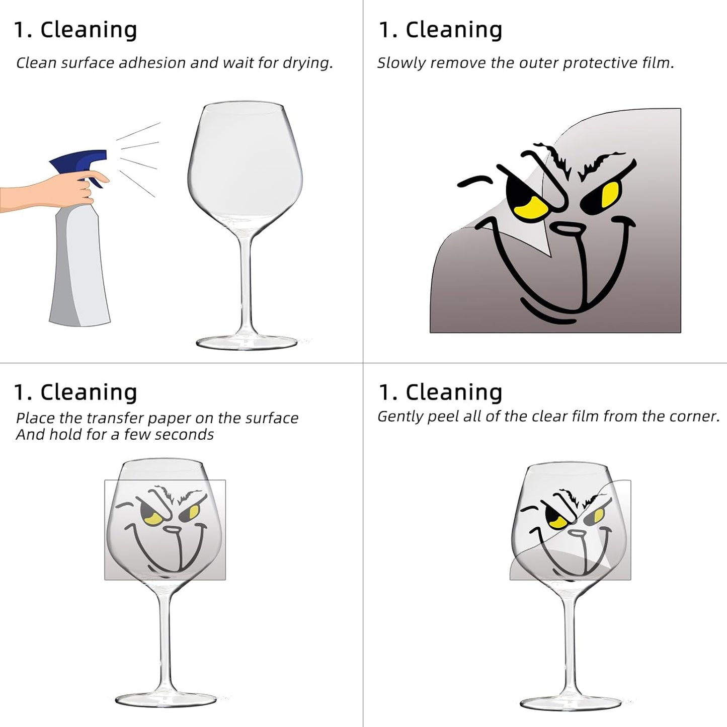 20 Pcs Christmas Ornament Vinyl Stickers - Ball DIY Face, Window, Party Waterproof Decoration - 2.2*2.2i