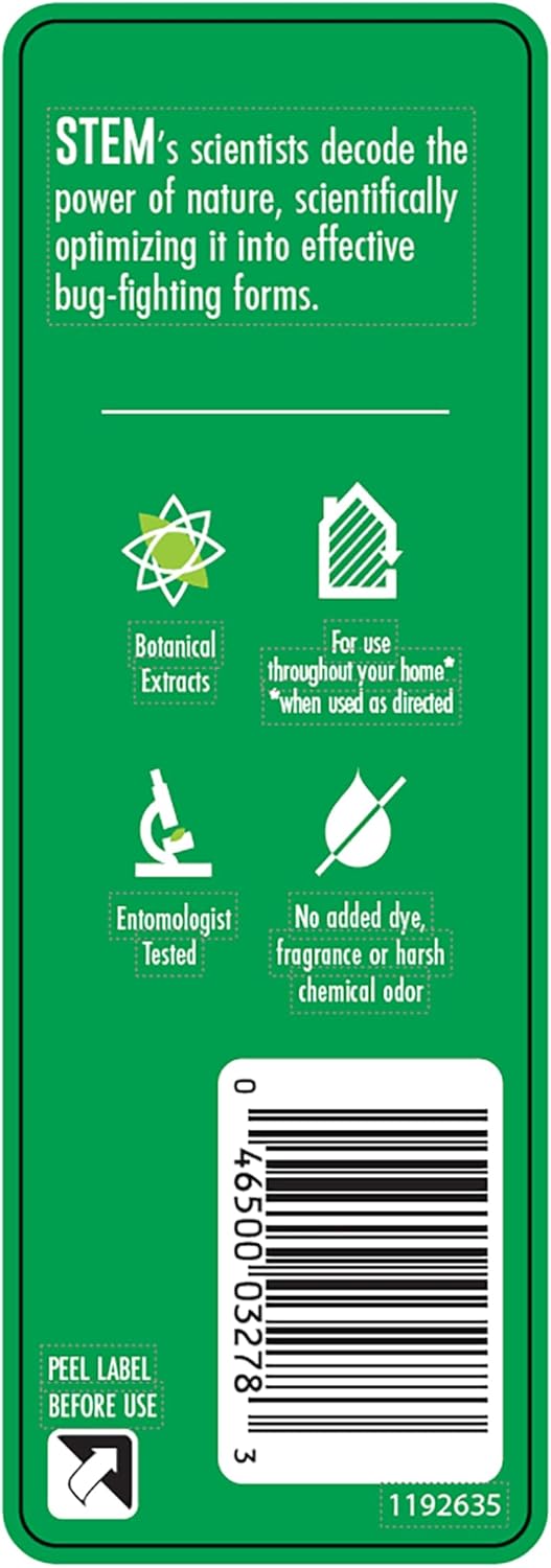 STEM Kills Ants, Roaches and Flies: Plant-Based Active Ingredient Bug Spray, Botanical Insecticide For Indoor And Outdoor Use; 12 fl oz (Pack Of 1)