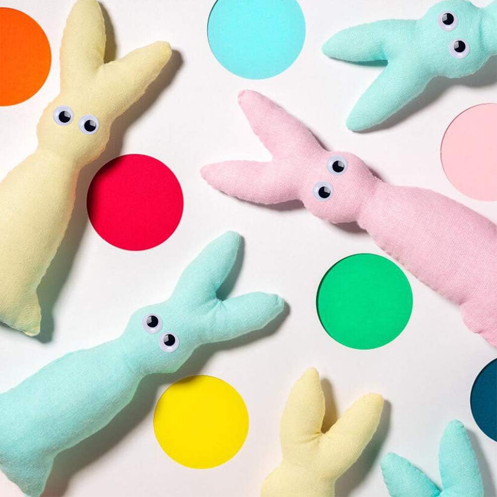 DECORA 500 Pieces 6mm -12mm Black Wiggle Googly Eyes with Self-Adhesive for Crafts Decorations