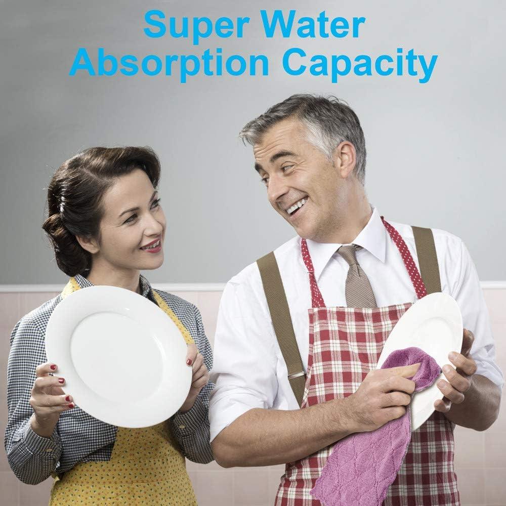 12PCS Double-Sided Microfiber Kitchen Towels, Reusable Cleaning Cloths 10x6 - Cart Shape