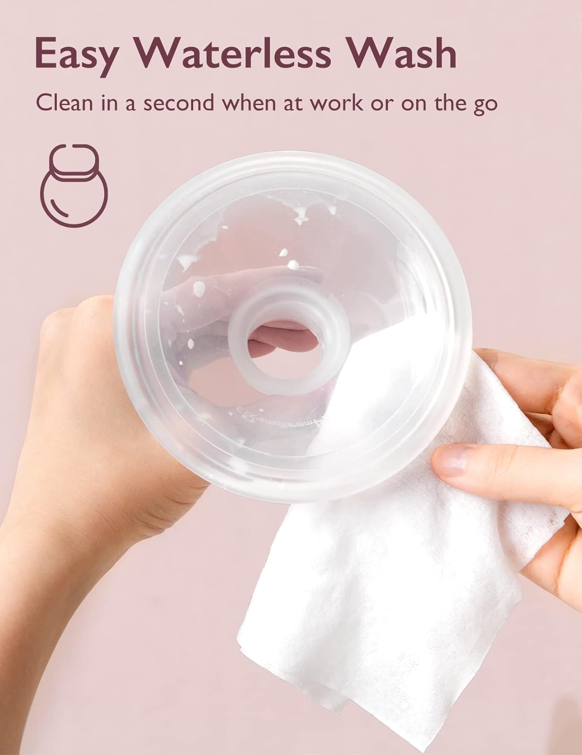 Momcozy Natural Breast Pump Wipes for Pump Parts Cleaning On-the-go, 30 Count (Pack of 3), Flash Clean & Resealable Pump Wipes