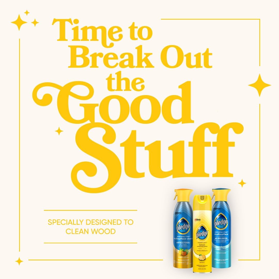 Pledge Antibacterial Multisurface Cleaner Spray, Fresh Citrus Scent, 9.7oz