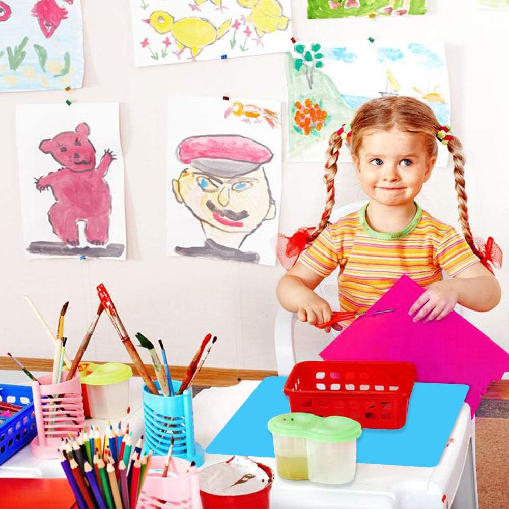 3 Pack Silicone mat Large Silicone Sheets for Crafts, Liquid, Resin Jewelry Casting Molds Mat, Silicone Placemat 15.7” x 11.8” (Blue & Rose Red & Green)