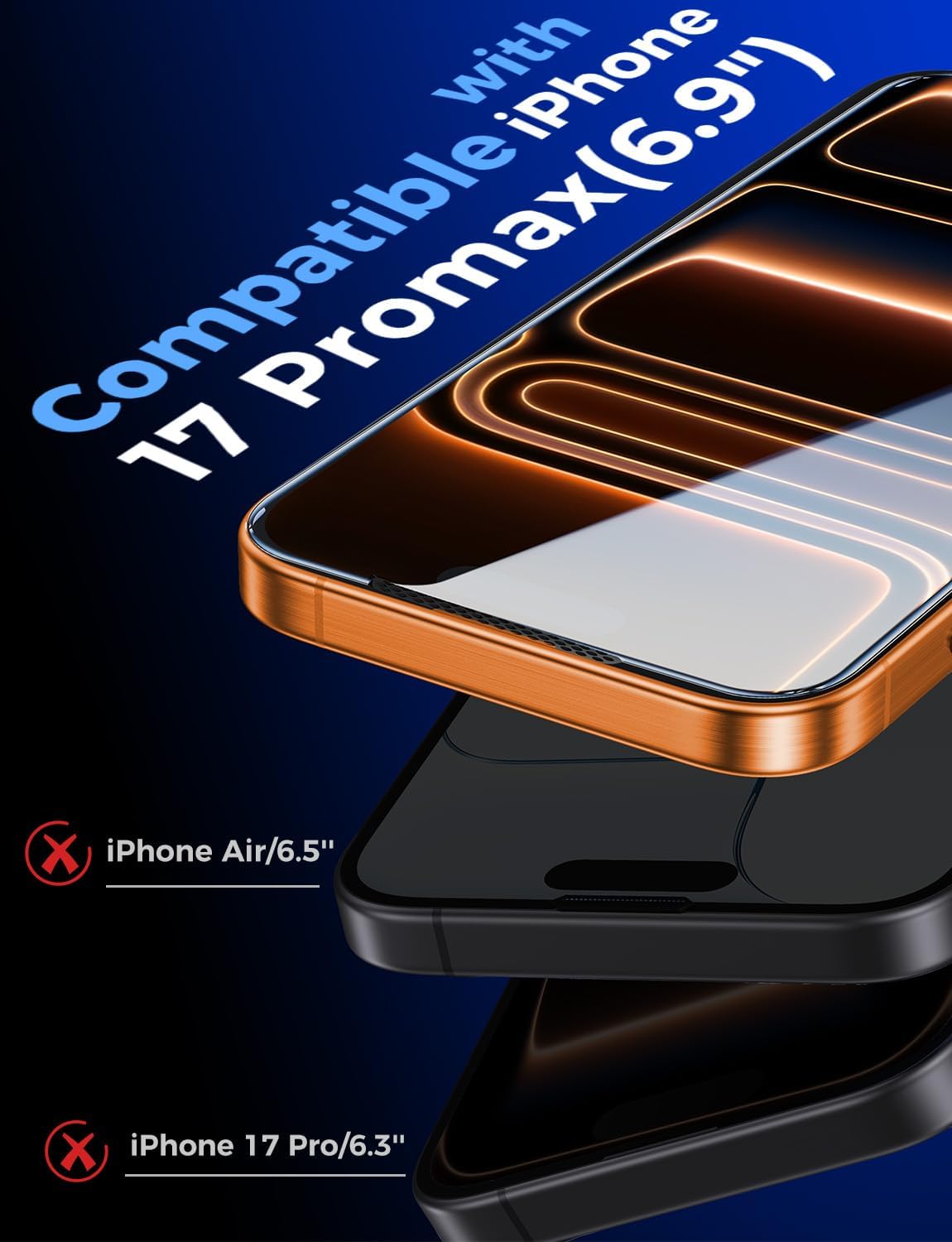 MAGIC JOHN 2 Pack for iPhone 17 Pro Max 6.9 inch Tempered Glass Screen Protector, Auto Dust-Elimination, Bubble Free, HD Clear, Easy Installation