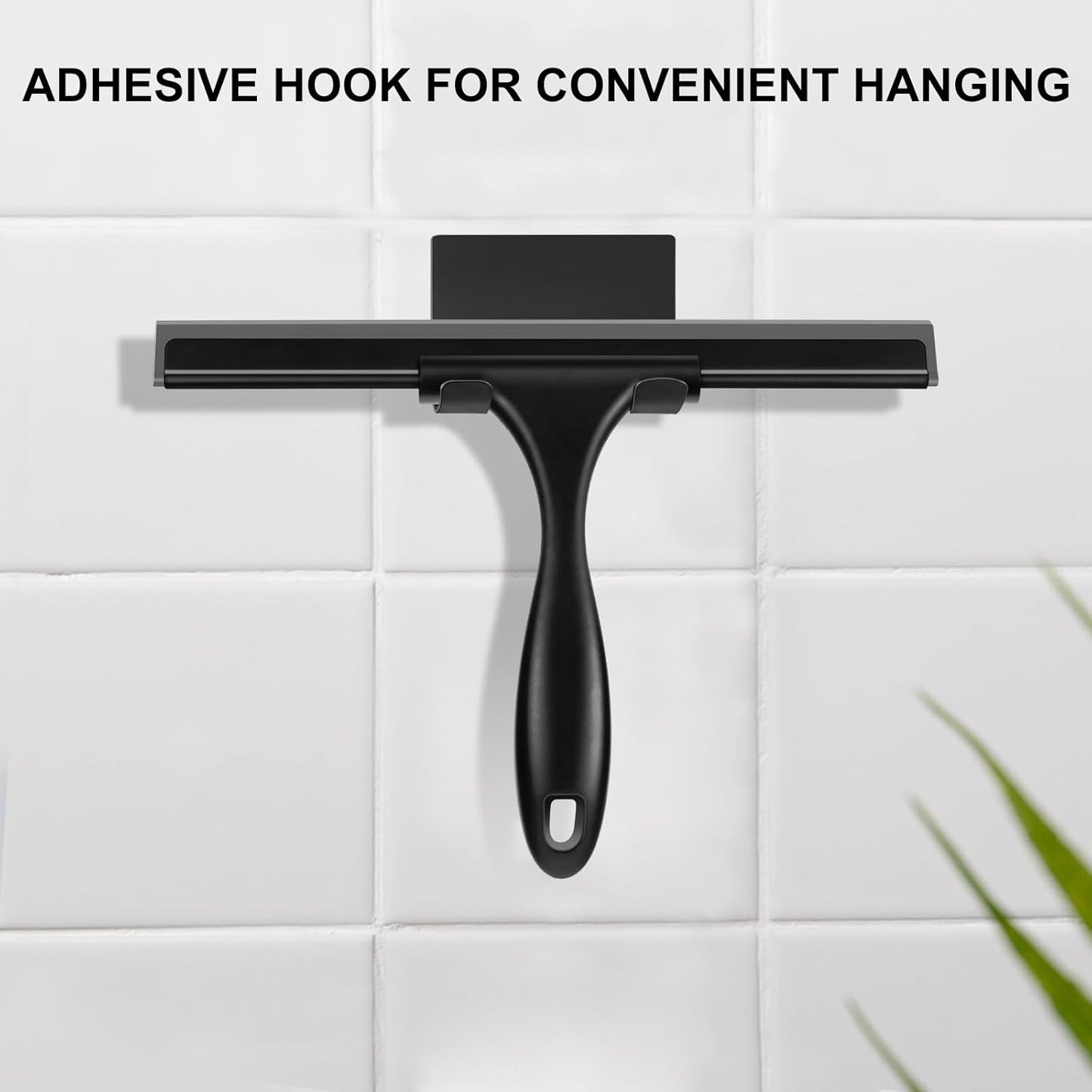 SetSail Squeegee for Shower Glass Door Stainless Steel Shower Squeegee for Glass Doors All-Purpose Window Squeegee for Tile Shower Walls, Sink, Mirror, Bathroom, Car Window Cleaning 10 Inches