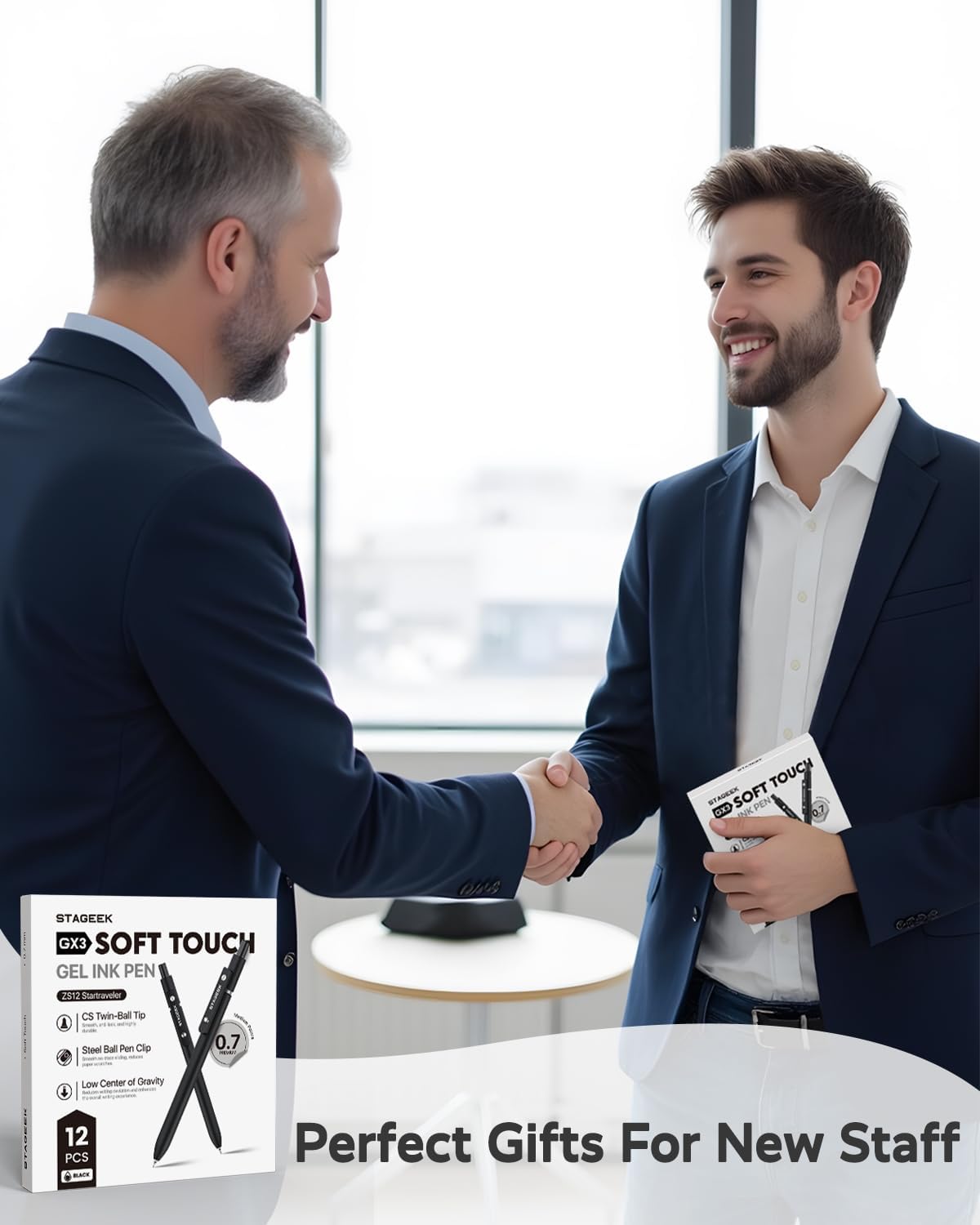 Black Gel Pens, 12Pcs Fine Point Smooth Writing Pens with 3 Extra Refills, Quick Dry Black Ink Pens for Journaling, Office, Note Taking, School Supplies, Nurse Aesthetic(Black)