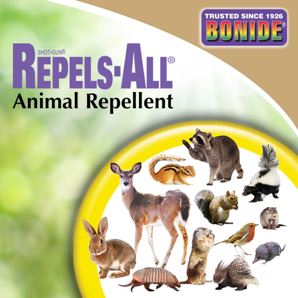 Bonide Repels-All Animal Repellent Granules, 3 lbs. Ready-to-Use Deer & Rabbit Repellent, Deter Pests from Lawn & Garden - Cart Shape