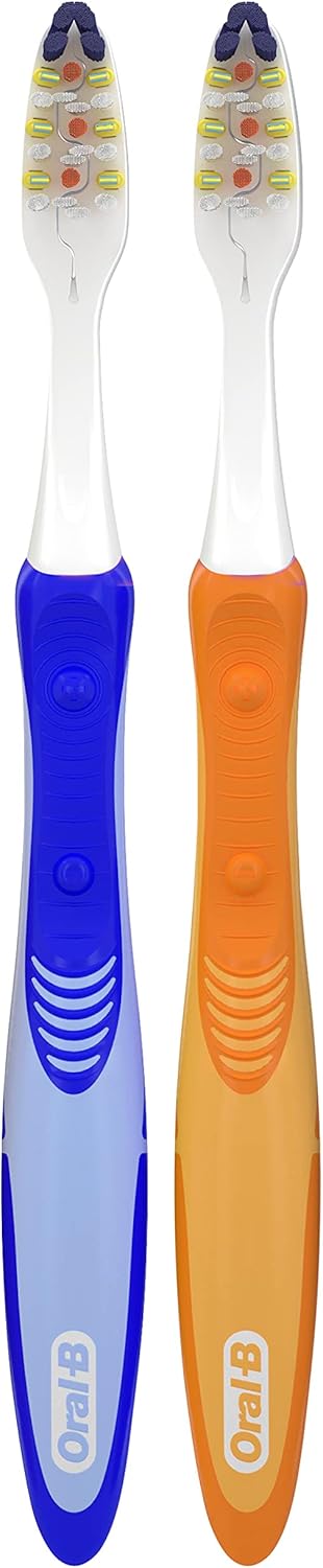 Oral-B Pulsar Expert Clean Battery Toothbrush, Medium, Tooth Brush Pack of 2, (Packaging may vary), Oral Care