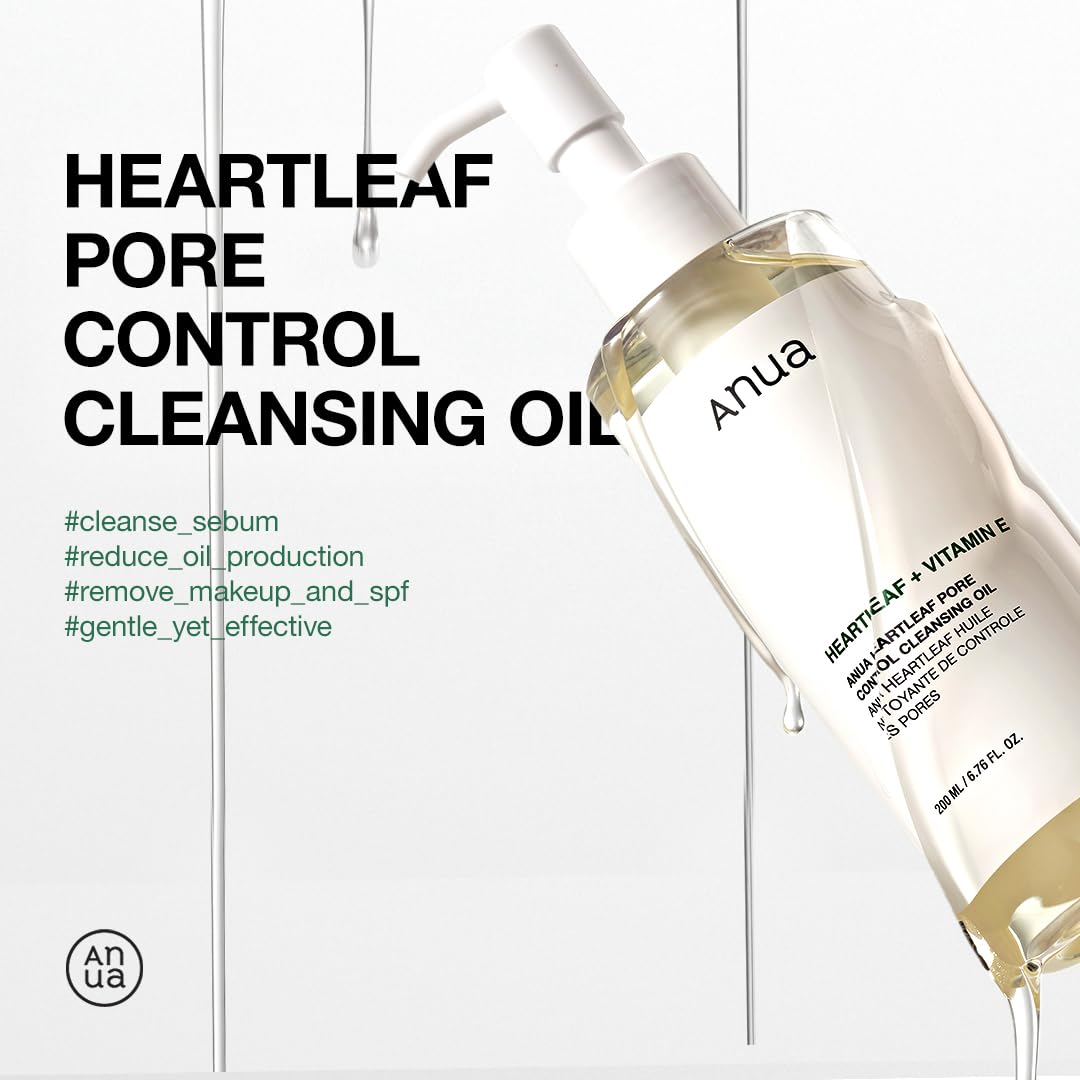 Anua Heartleaf Pore Control Cleansing Oil, Makeup Remover, Korean Skincare 6.76oz - Cart Shape