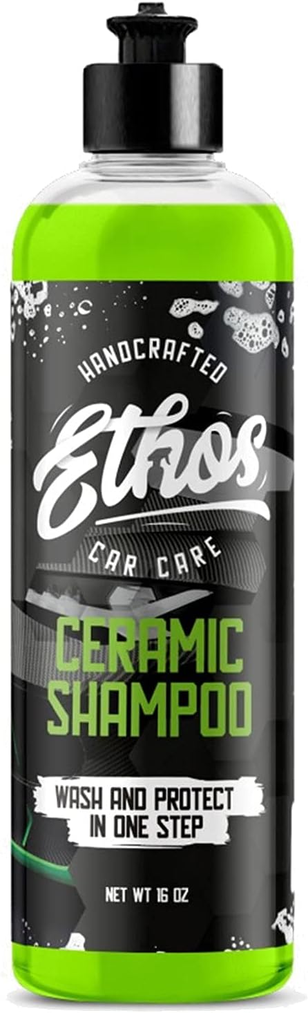 Ceramic Car Shampoo - Slick Car Wash Soap for Ceramic Coatings - pH-Balanced Car Wash Shampoo - Adds Hydrophobic Protection | Enhances Coatings, Waxes or Sealants | Incredible Shine