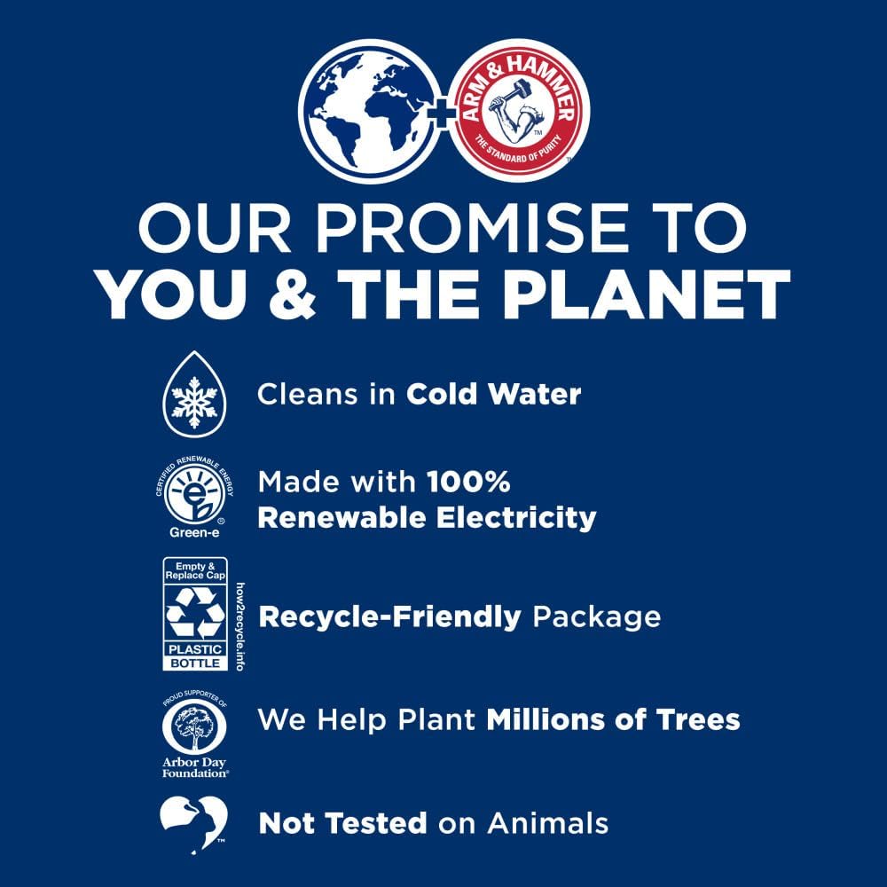 ARM & HAMMER Plus OxiClean Odor Blasters Fresh Burst, 77 Loads Liquid Laundry Detergent, 100.5 Fl oz