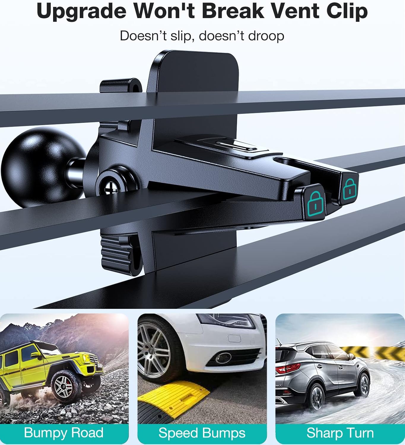 VICSEED No.1 Powerful Suction Rally Racing-Grade Stability Phone Holders for Your Car 2025 Upgraded Car Phone Holder Mount Truck Stand for Dashboard Windshield Vent for iPhone Samsung All Phones