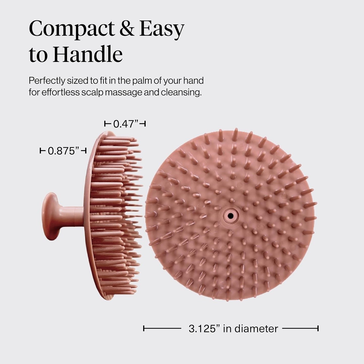 Kitsch Scalp Massager for Hair Care - Scalp Scrubber, Shampoo Brush & Exfoliator for Scalps- Hair Scrubber for Relaxing Bath - Terracotta