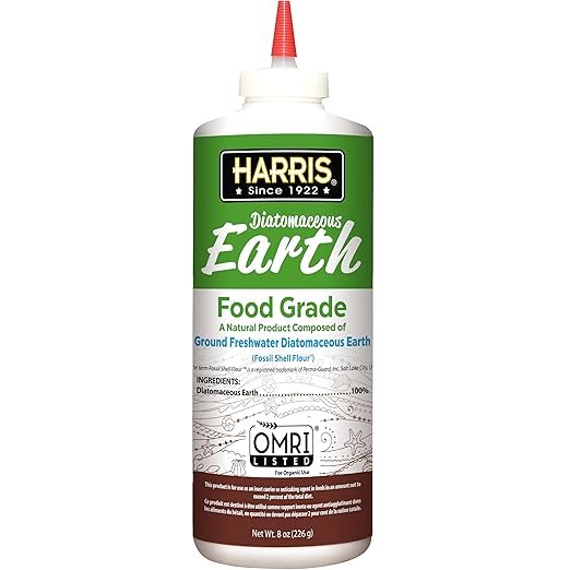 HARRIS Diatomaceous Earth Food Grade, Half Pound with Easy Application Puffer Tip