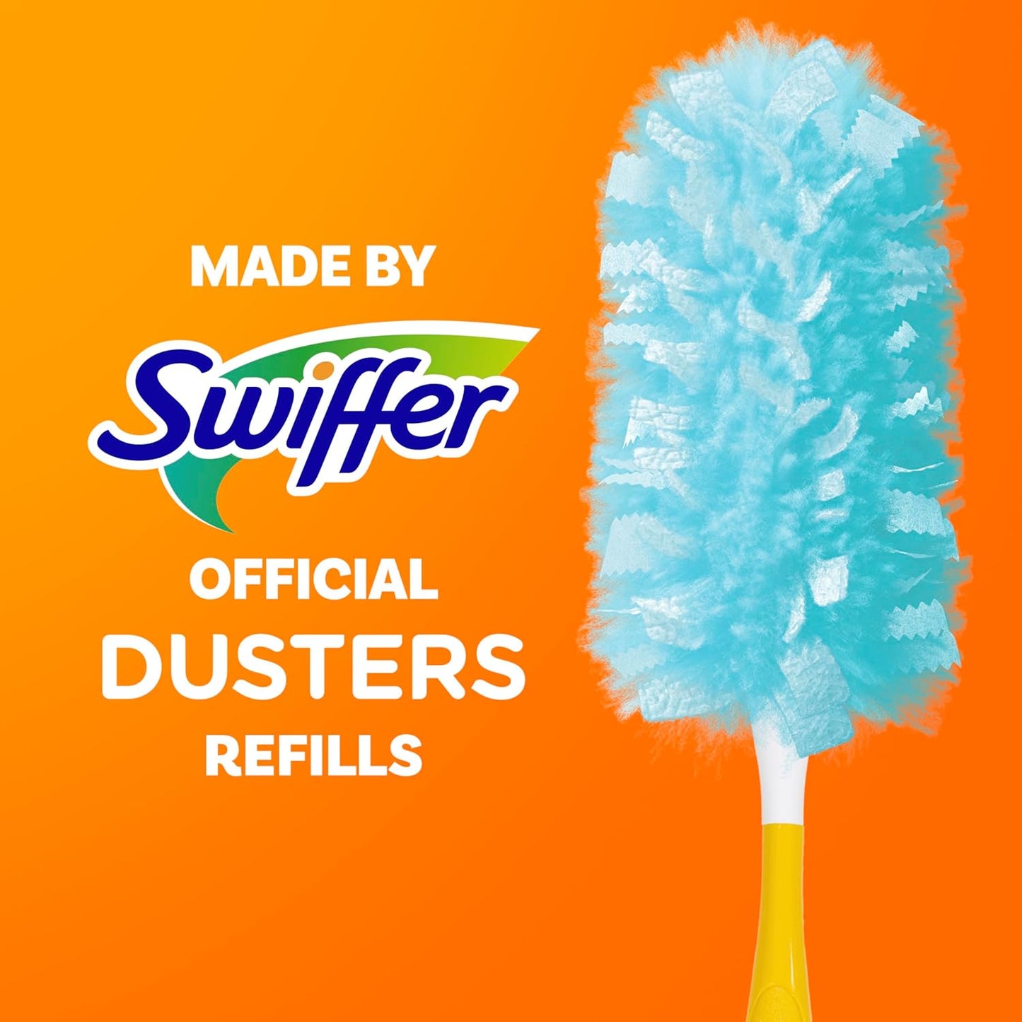 Swiffer Dusters Refill for Cleaning, Made by SWIFFER, Feather & Microfiber Duster Disposable Alternative, for Dusting Furniture, Blinds, Ceiling Fans, Walls, Helps Remove Allergens, Unscented, 18ct