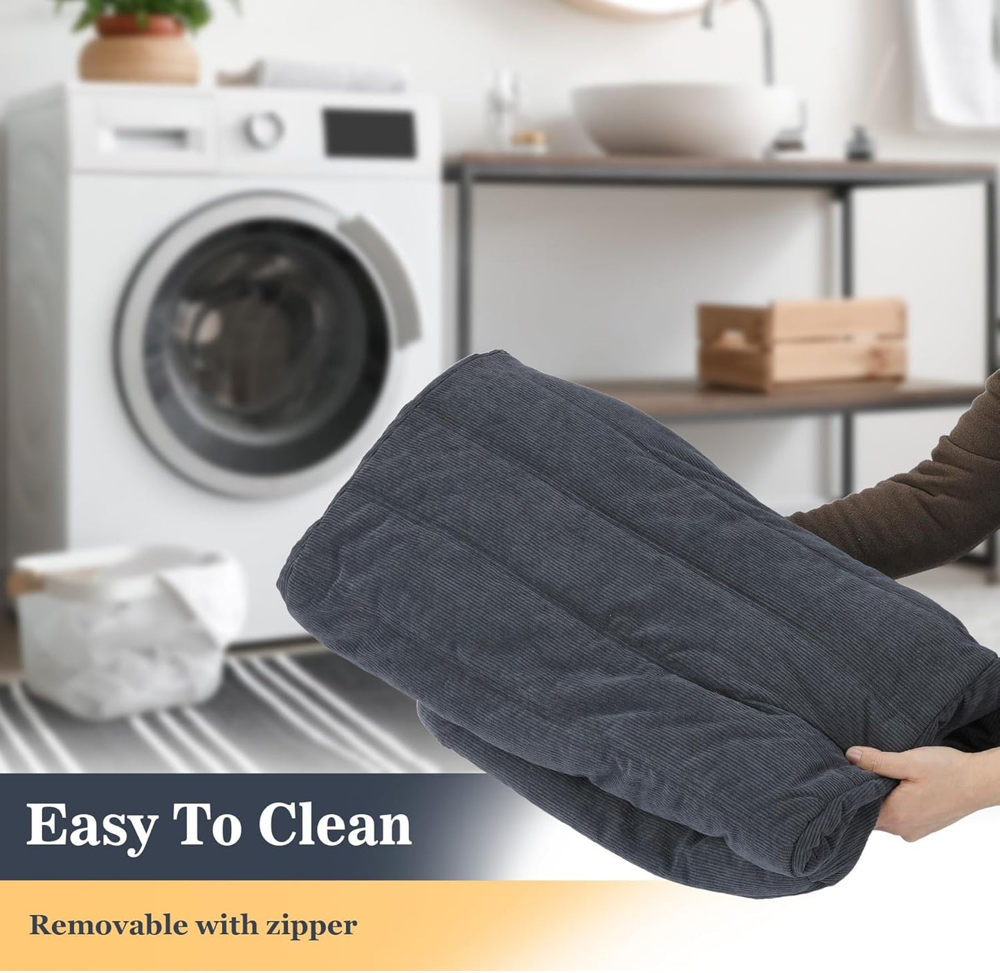 Bean Bag Chair, Fireside Bean Bags Lazy Sofa Sack, Big Beanbag Chair Floor Couch, Memory Foam Lounge Chair for Bedroom, Living Room, Office and Home (Gray)