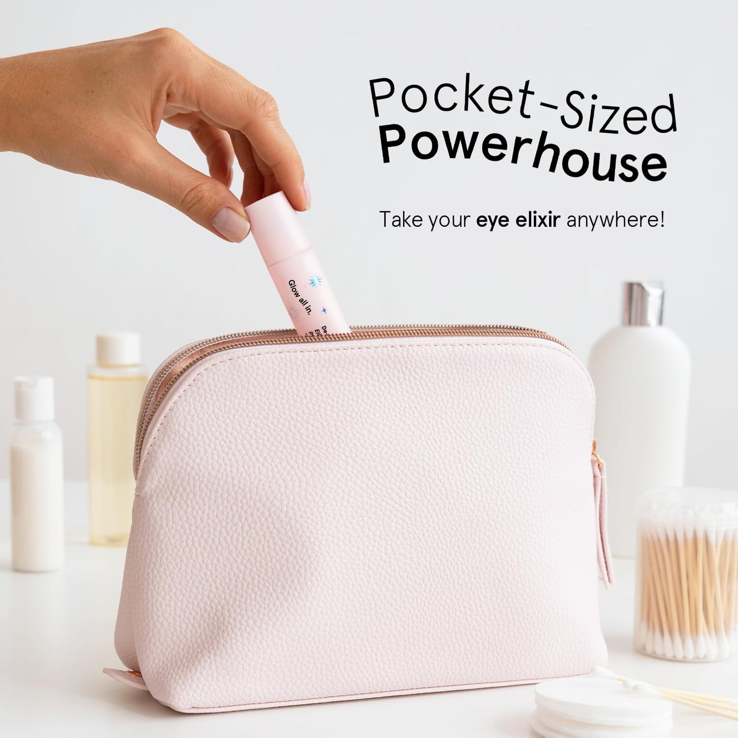 grace & stella Under Eye Brightener Roller - Airplane Travel Essentials - Travel Size Toiletries - Retinol & Caffeine Eye Serum for Puffiness, Dark Circles, Wrinkles - Vegan Skincare (15ml / 0.51floz)