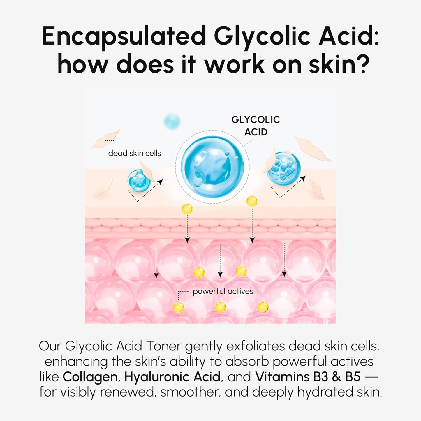 MAREE Glycolic Acid Toner 10% Facial Polish - Exfoliating Toner for Face - Glycolic Acid Toning Solution - Face, Scalp & Underarms Exfoliant Spray Alternative - Pure Acido Glicolico para Manchas