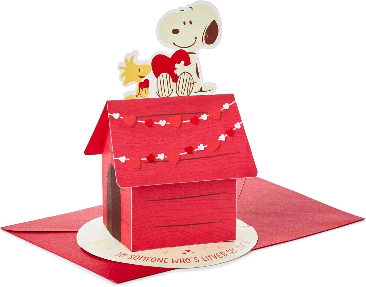 Hallmark Peanuts Valentines Day Pop Up Card (Snoopy and Woodstock) Paper Wonder 3D Card