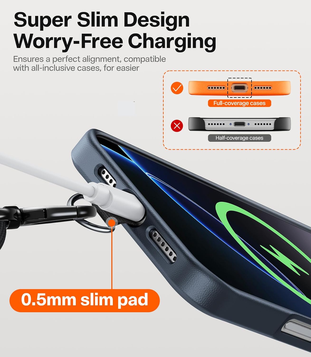 TORRAS Phone Lanyard Crossbody with 2 Phone Tabs, Adjustable Anti Theft Phone Strap for All Phones, Premium Metal Buckles, Skin-Friendly, Universal Cell Phone Neck lanyard for Travel Essentials, Black