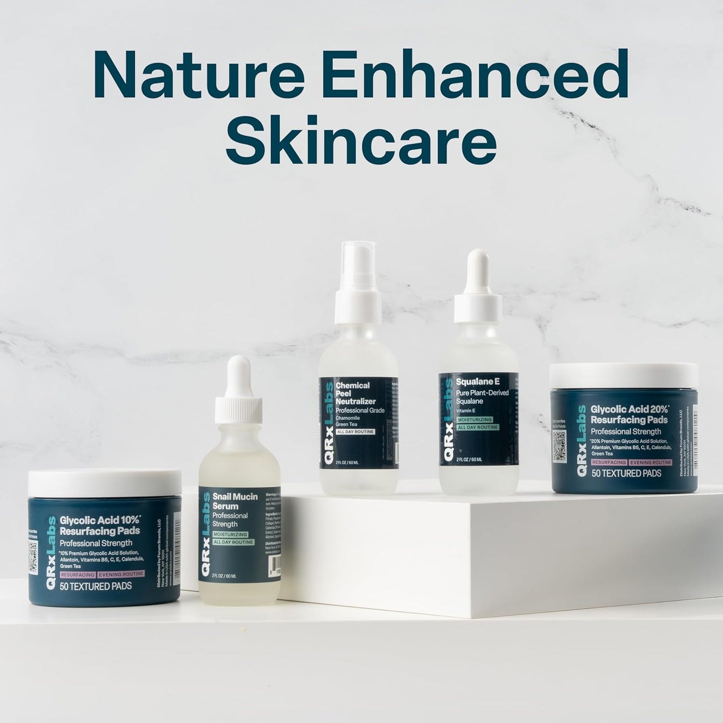 Glycolic Acid 20% Resurfacing Pads for Face & Body with Vitamins B5, C & E, Green Tea, Calendula, Allantoin - Exfoliates Surface Skin and Reduces Appearance of Fine Lines and Wrinkles - Peel Pads