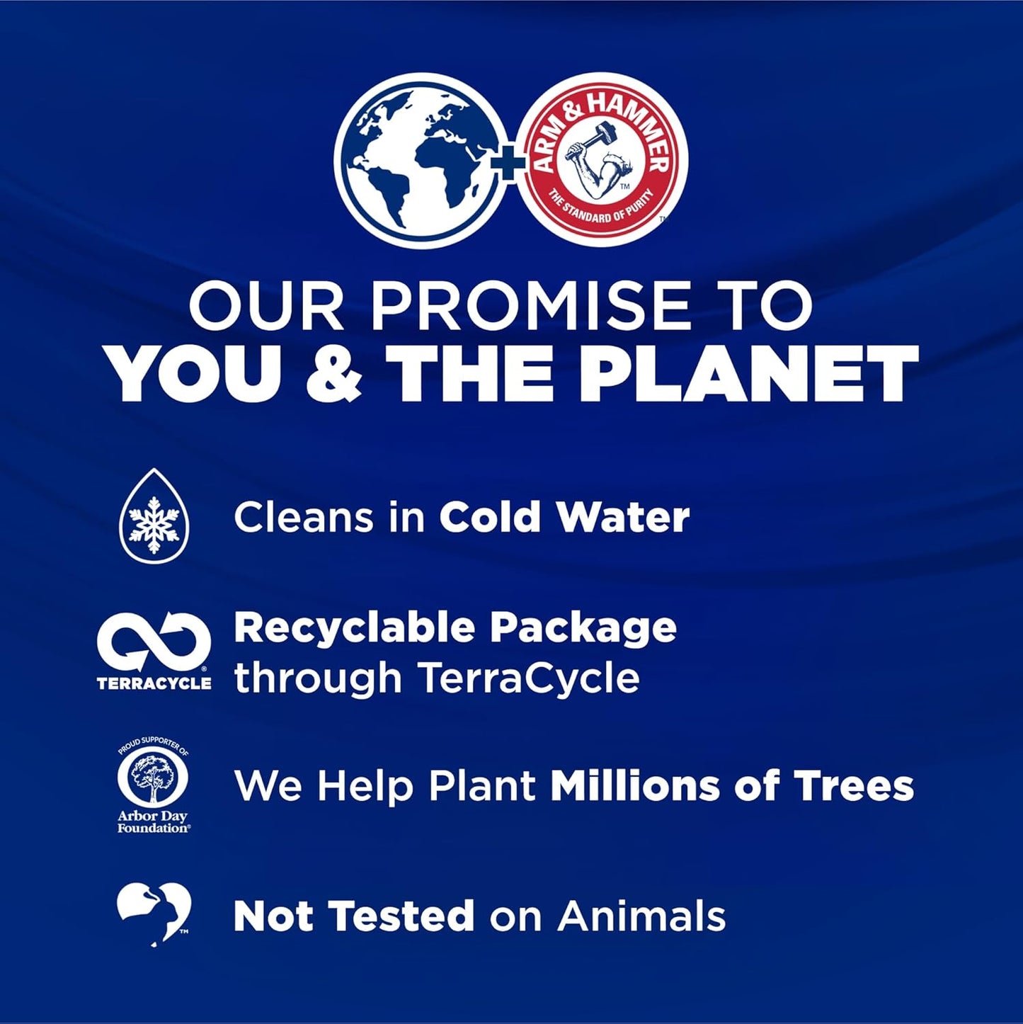 ARM & HAMMER™ Deep Clean Odor Formula Laundry Detergent Power Paks, Laundry Odor Remover, Radiant Burst Scent, 44 Count, 44 Loads